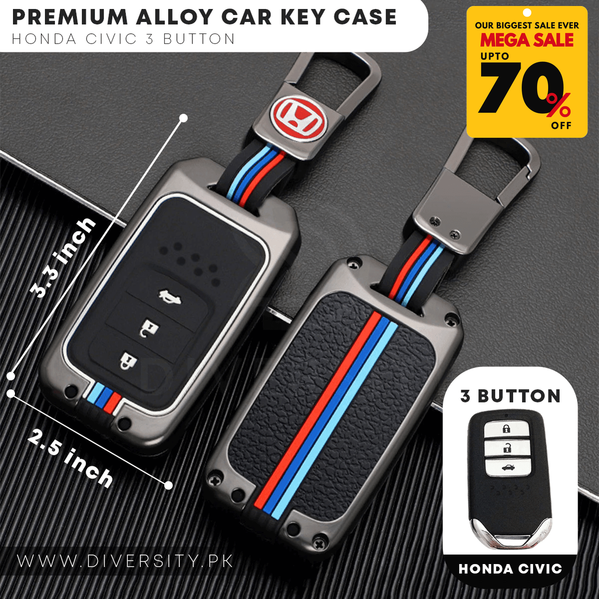 Premium Alloy Car Key Case