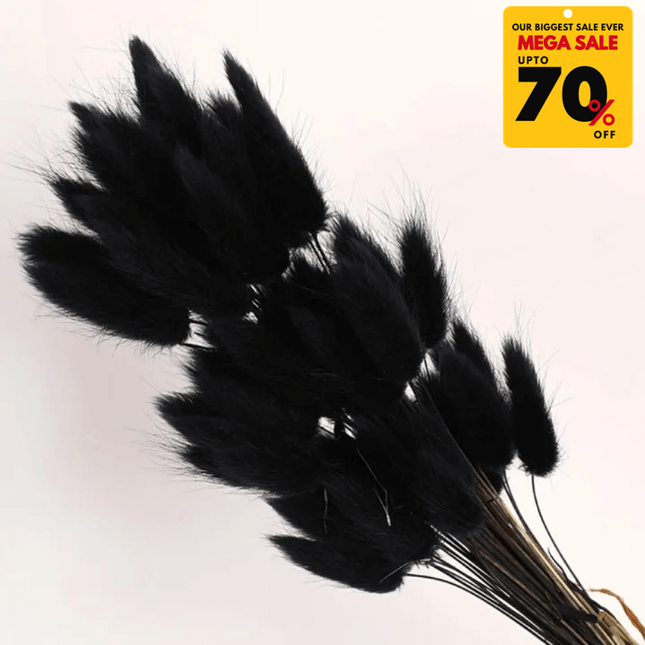 Natural Dried Fluffy Bunny Tails - SC Black