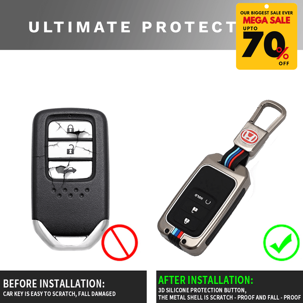 Premium Alloy Car Key Case